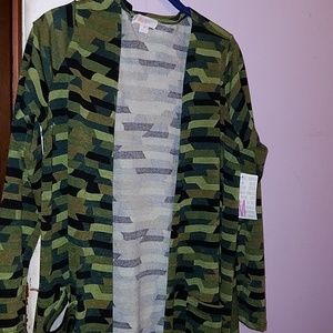 Lularoe green digital camo Sarah, size Medium.